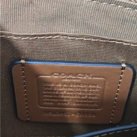 Coach Light Beige Woven Straw Hobo Bag - Picture 9 of 10